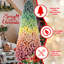 6Ft Rainbow Gradient Flocked PVC Christmas Tree With Metal Stand-2030024105