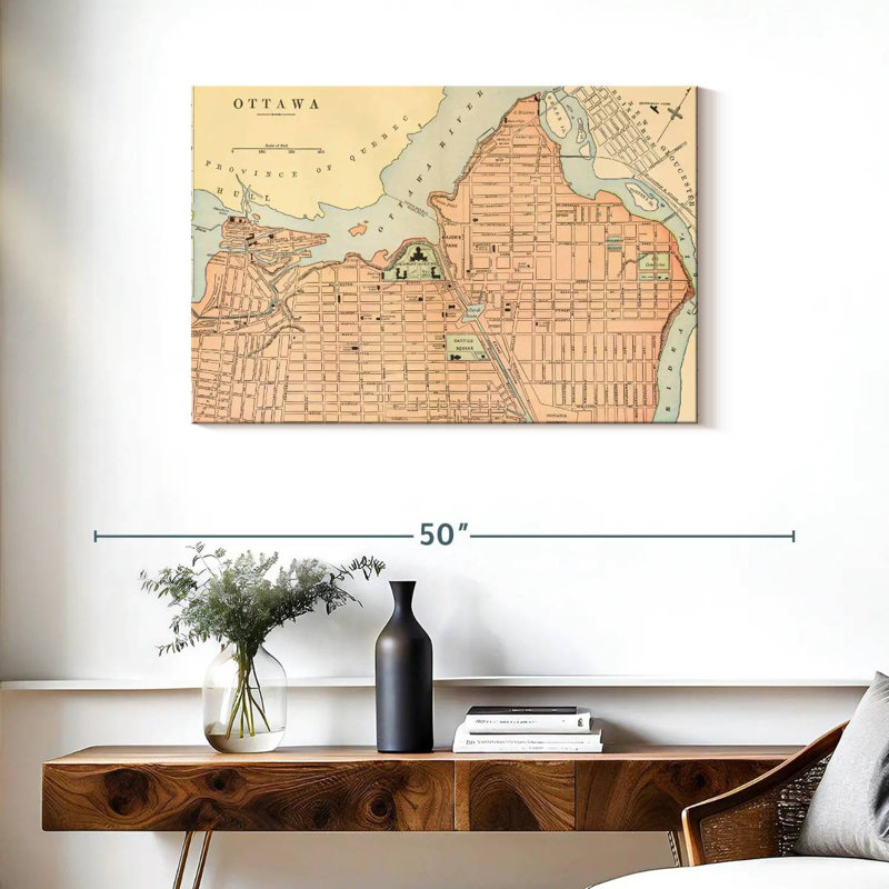 Carte de Ottawa, H 24 po x l 36 po