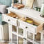 Petite armoire d'appoint multifonctionnelle en bois massif-1152150245
