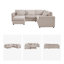 Canapé modulaire rembourré 6 places avec canapé 6 places-1185601548