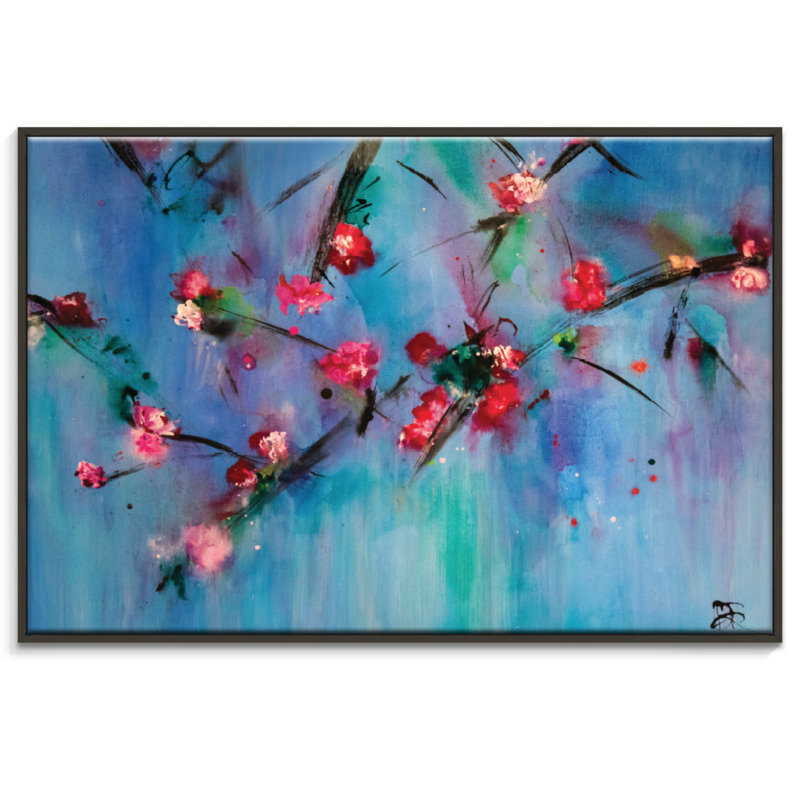 Deborah Brenner - Painting on Canvas, 51cm H x 76cm W, Black Floater Frame