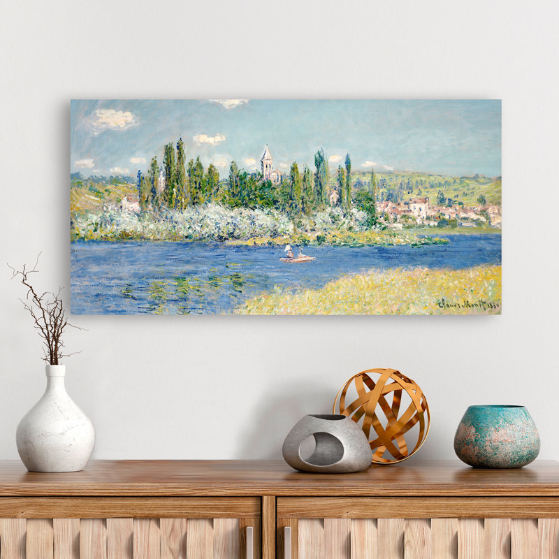 Vetheuil by Claude Monet - Wrapped Canvas Painting, 35cm H x 70cm W x 4cm D