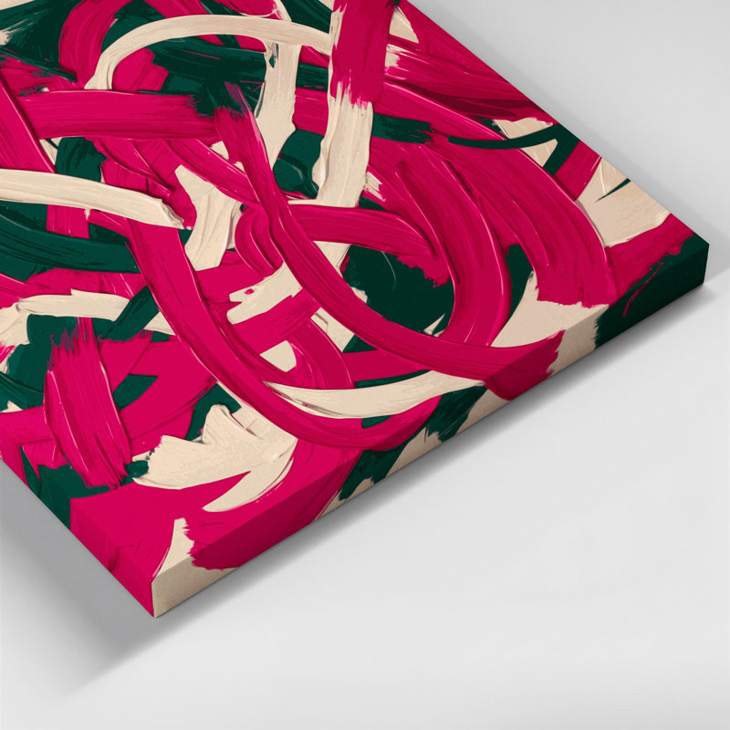 Neo Expressionism 39 Red Canvas Wall Art, 11" H x 14" W