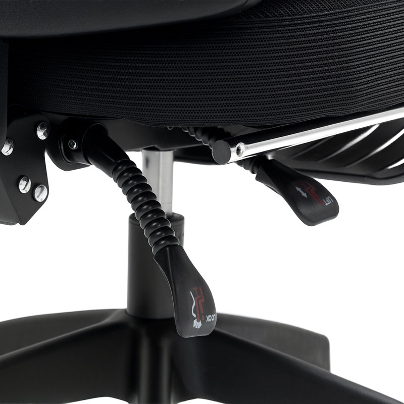 Mesh Office Chair with Headrest, Black, Black