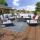 Townsend 7 - Person Patio Conversation Sets with Cushions