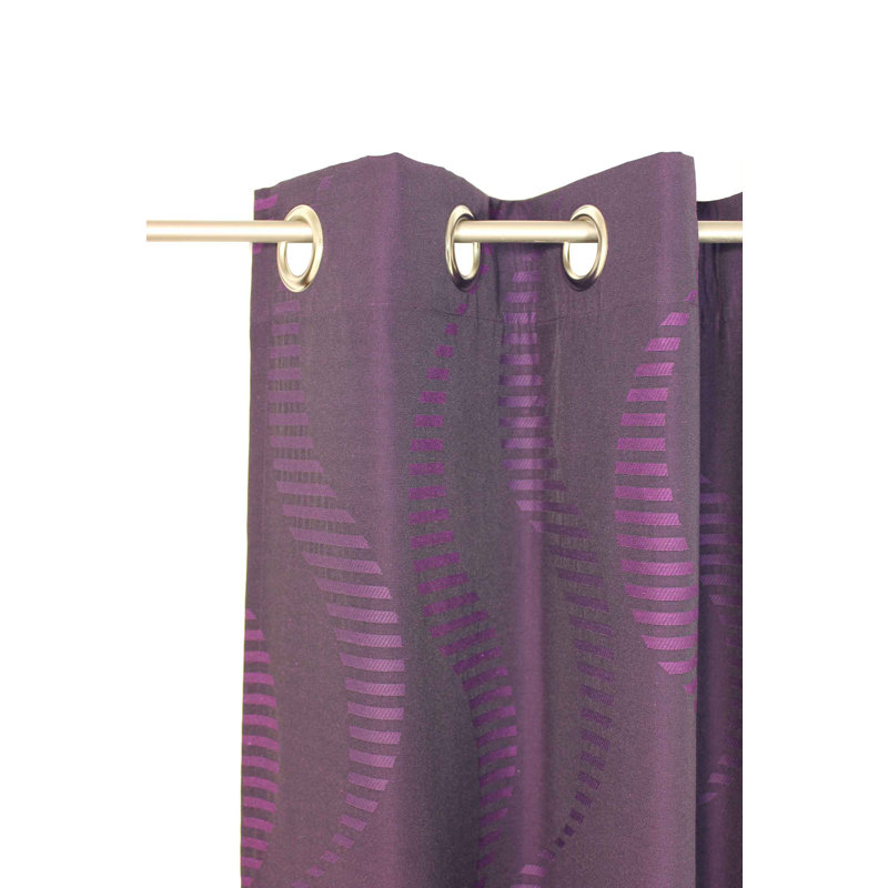 Pearson Eyelet Curtain, single panel, opaque, 132cm Width x 180cm Drop, Purple