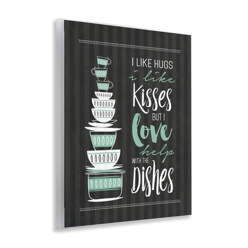 Plaque murale Love Love avec des plats, design par lettré et doublé