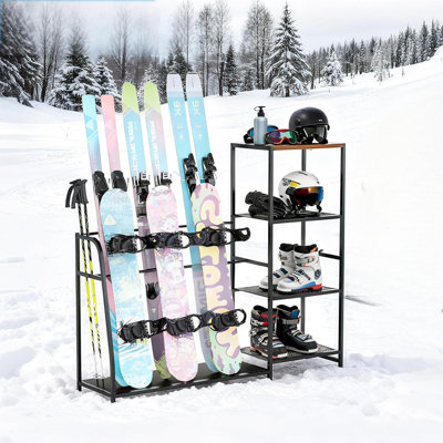Support de rangement pour planche à neige, organisateur pour équipement de ski autoportant