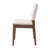 Space-saving Modern Dining Table Set, Solid Wood & Linen Chairs, Stylish For Kitchen