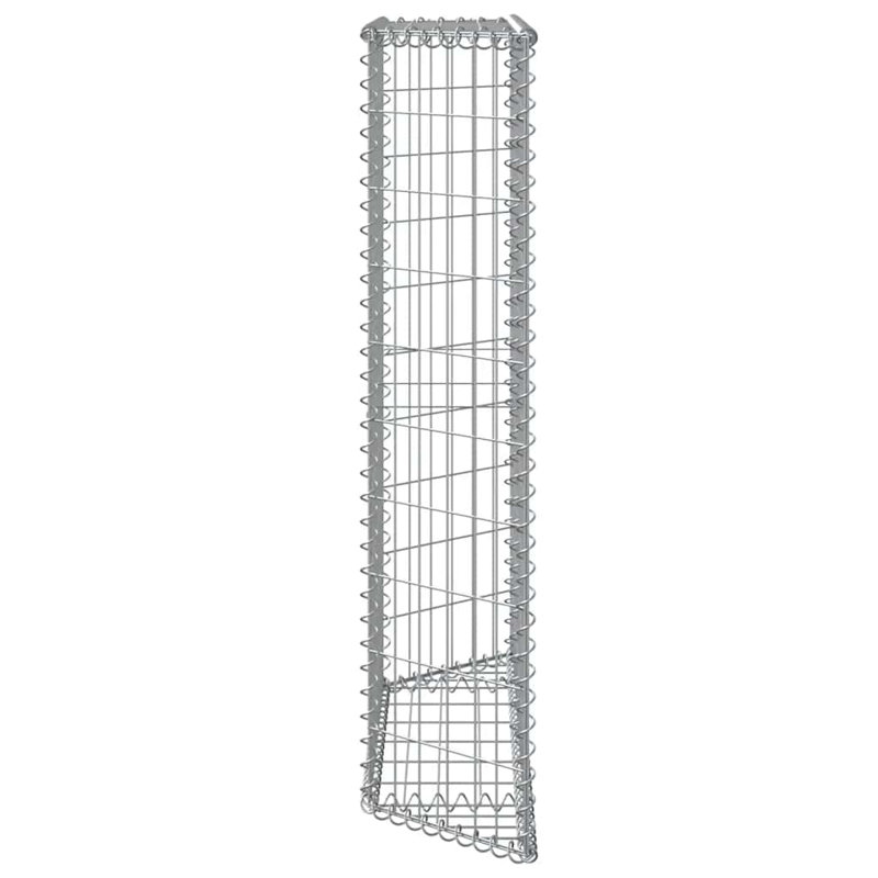 Lit surélevé en acier galvanisé Trapezium Gabion, H 39,37 po x l 39,37 po x P 7,87 po