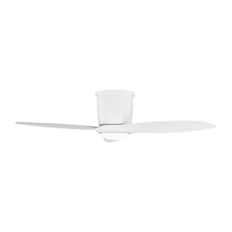 Aisling Ceiling Fan with LED Lights, 44", Matte White, Matte White