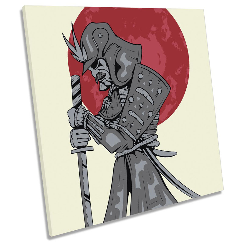 X8807 Samurai Sword Sunset Warrior - Wrapped Canvas Art Prints, 91.4cm H x 91.4cm W