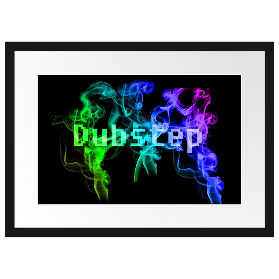 Gerahmtes Poster Elektro Musik Dubstep Boxen