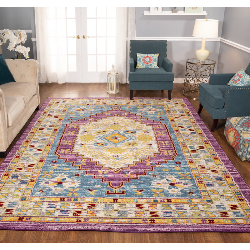 Larrick Oriental Indoor Rug, Rectangle 5'3" x 8'