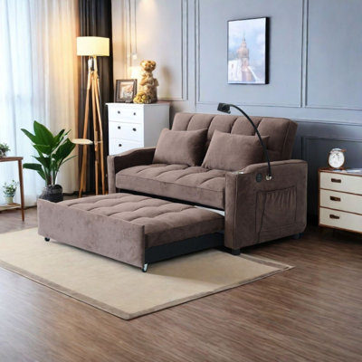 Bayrick 55.2'' Velvet Sleeper Sofa