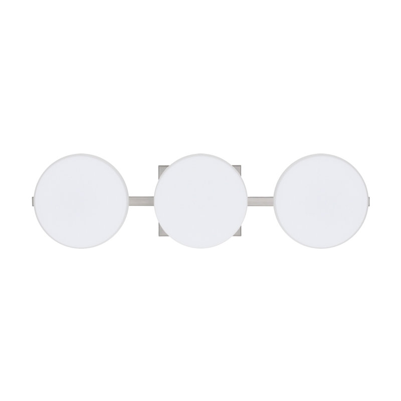 Éclairage pour meuble-lavabo 3 lumières Ciro, Nickel satiné