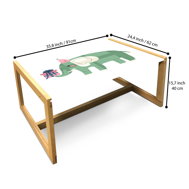 Sled Coffee Table, 40cm H x 91cm W x 62cm D