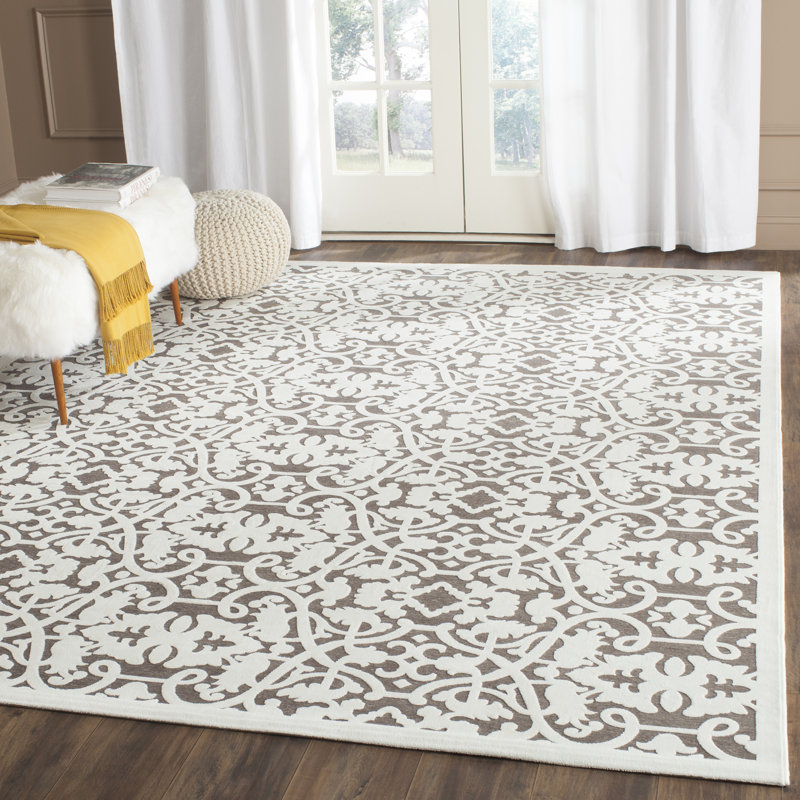 Alice Performance Damask Rug, Rectangle 8' x 10'