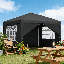 Gazebo Folding Party Tent 2-Way Setup with 4 Removable Side Panels, Windows & Carry Bag Event Shelter Garden Tent for Beach Party Festival Camping Event and Market-131470667-131470670
