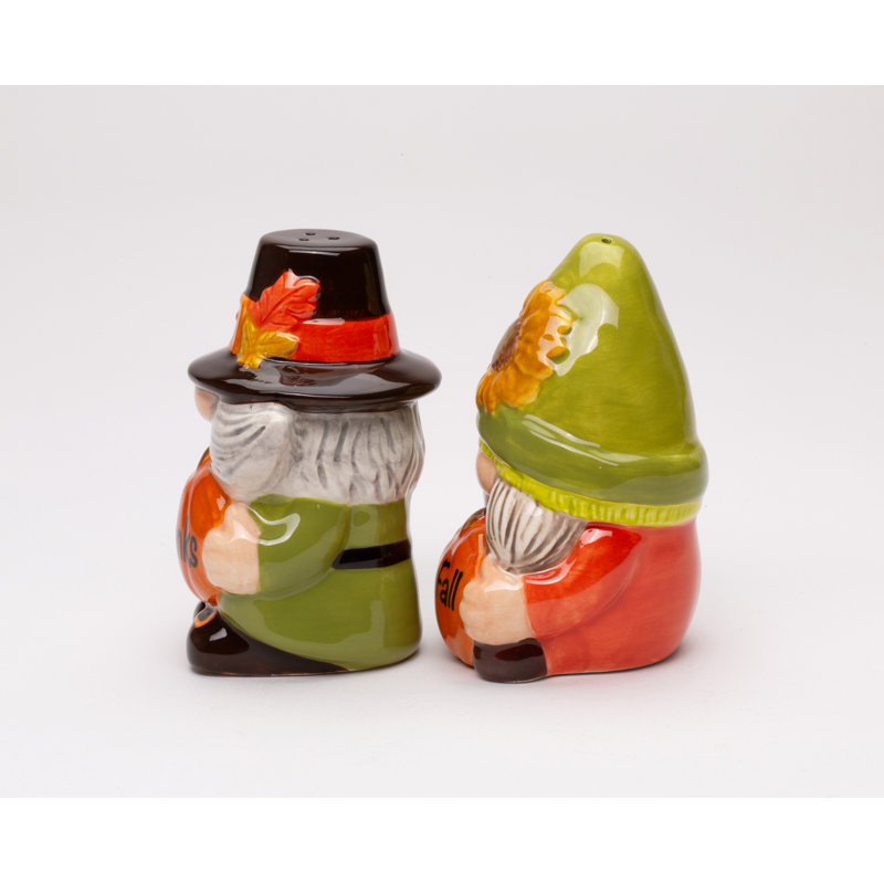 Gnome d'automne pèlerin sel et poivre