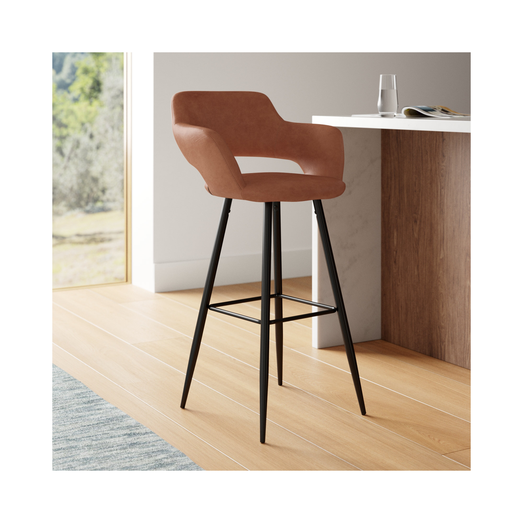 Lake Bar/Counter Stool, Brown, Bar Stool (30" Seat Height)