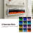 Wall Mounted & Recessed Electric Fireplace With 12 Flame Colors-434622149