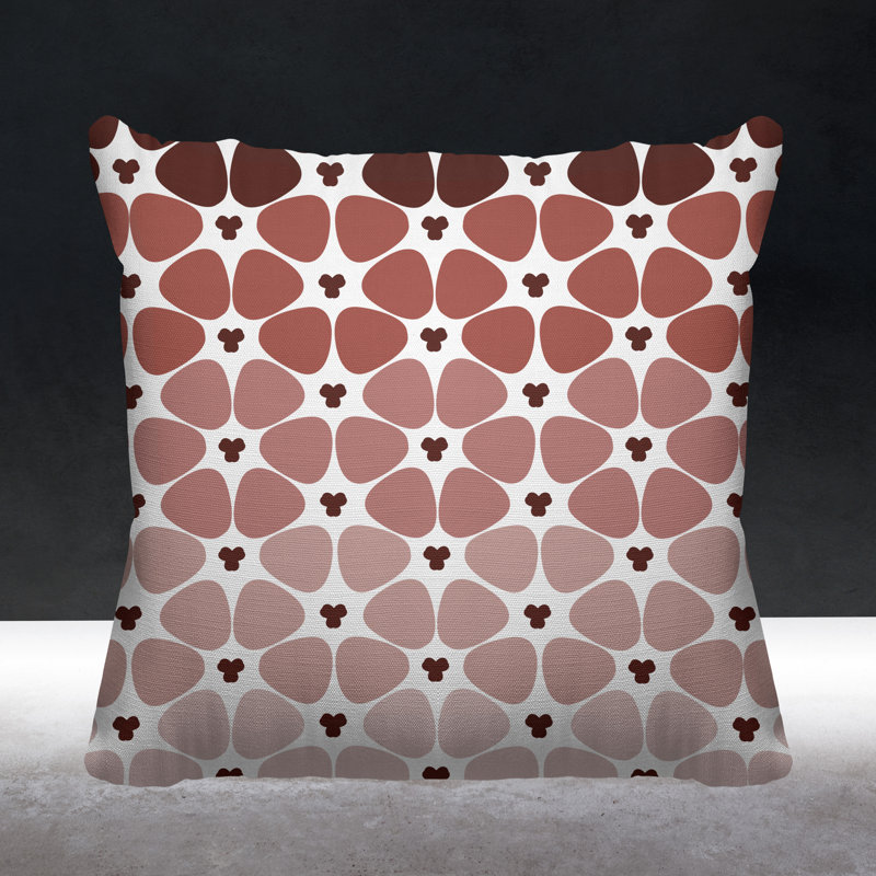 Shani Floral Outdoor Reversible Throw Pillow, 16" x 16", 15H" x 15W"