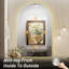 Miroir à DEL arqué 40 po x 30 po pour salle de bain, homologué ETL