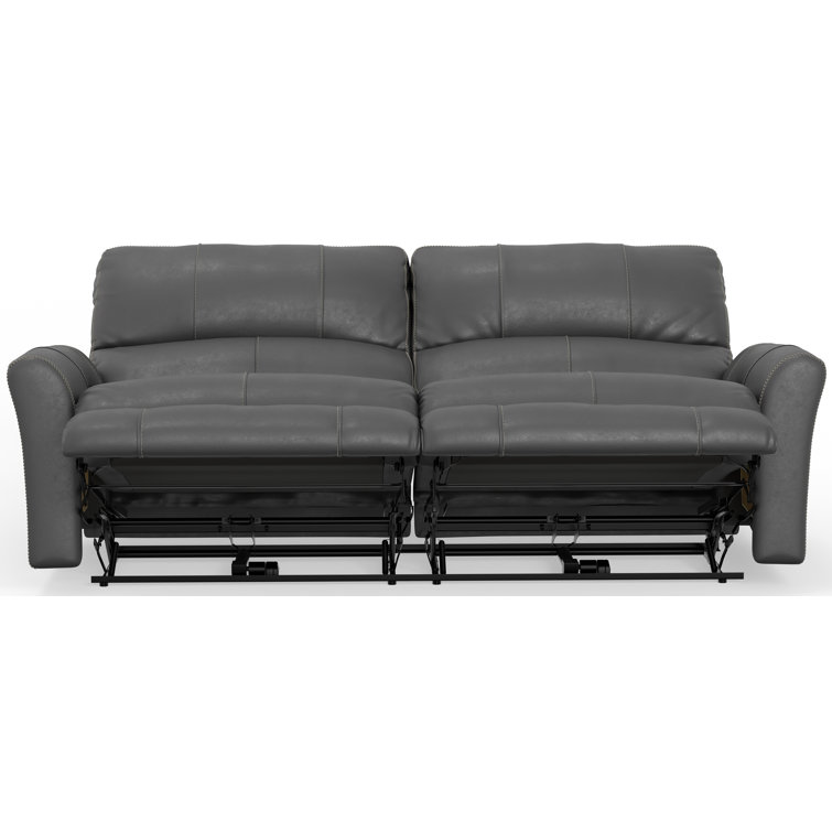 Seibert Top Grain Leather Match Power Zero Gravity Reclining Sofa with Power Adjustable Headrest