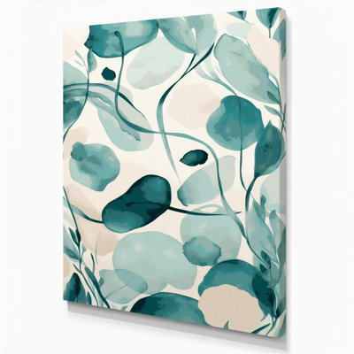 Abstrait aquarelle 12, art mural sur toile beige