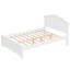 Lit plateforme double en bois avec tête de lit-623195748
