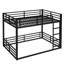 Lit superposé en métal, structure de lit superposé au-dessus du plancher double, lit superposé robuste pour enfants, adolescents, adultes, conception à bruit réduit, noir-561411398