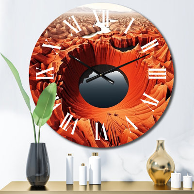 Horloge murale Mysterious Futuristic Desert Lake