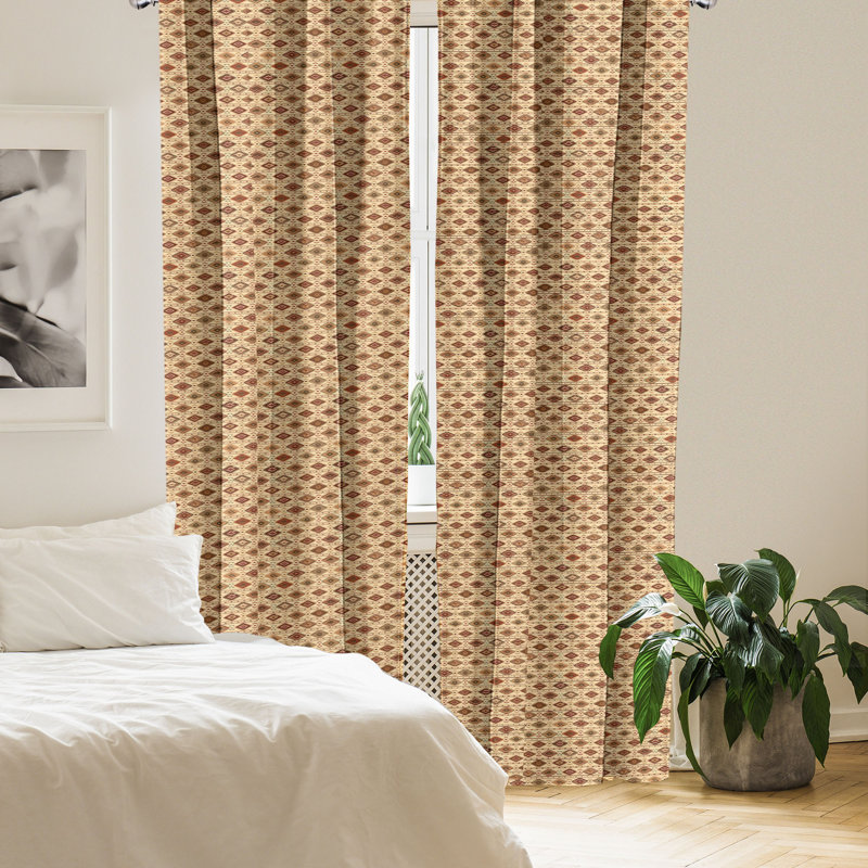 Rideaux 4 panneaux East Urban Home