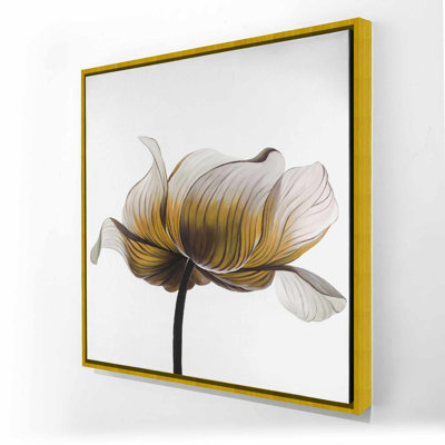 Yellow Anemone Flower Canvas | Floral Home Decor Art