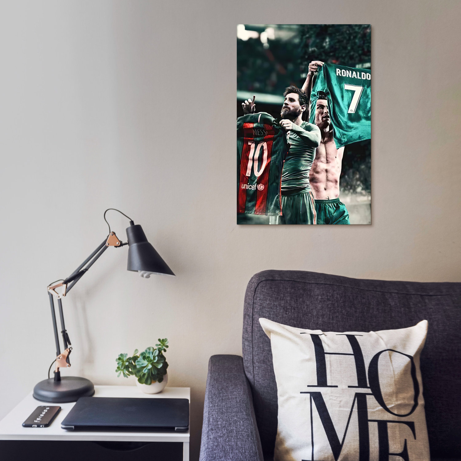 Soccer Poster Football Player Cristiano Ronaldo Canvas Art