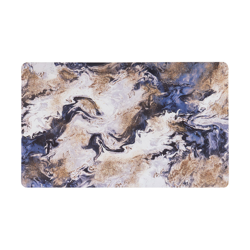 Contemporary Abstract Cushioned Anti Fatigue Standing Kitchen Mat, 18" x 30"