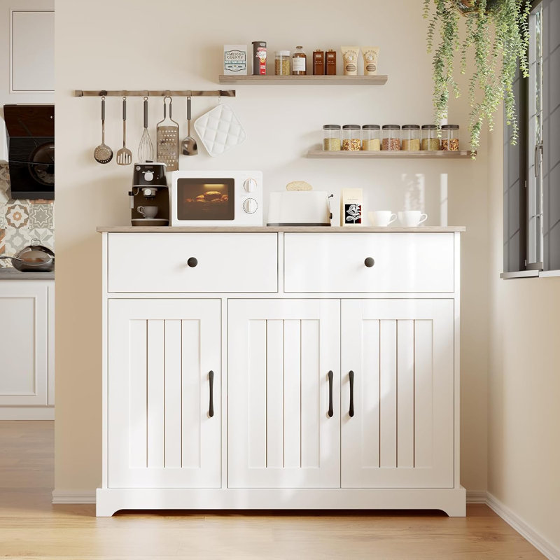 Buffet avec tiroirs, grande armoire de rangement pour la cuisine