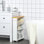 Étagères de salle de bain autoportantes de l 19,75 po x H 26,5 po x P 5 po Daneida