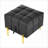 Ottoman with Storage, Pet-Friendly Anti-Scratch Leather, Tufted Design, Golden Metal Legs | Black-813184468
