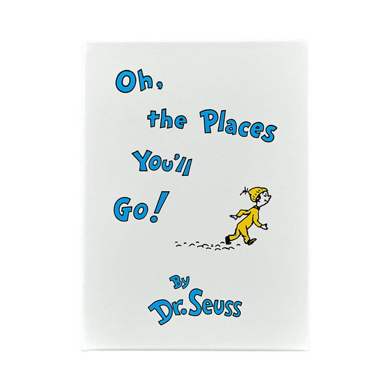 Graphic Image Oh The Places You'll Go Coffee Table Book, Leather, White