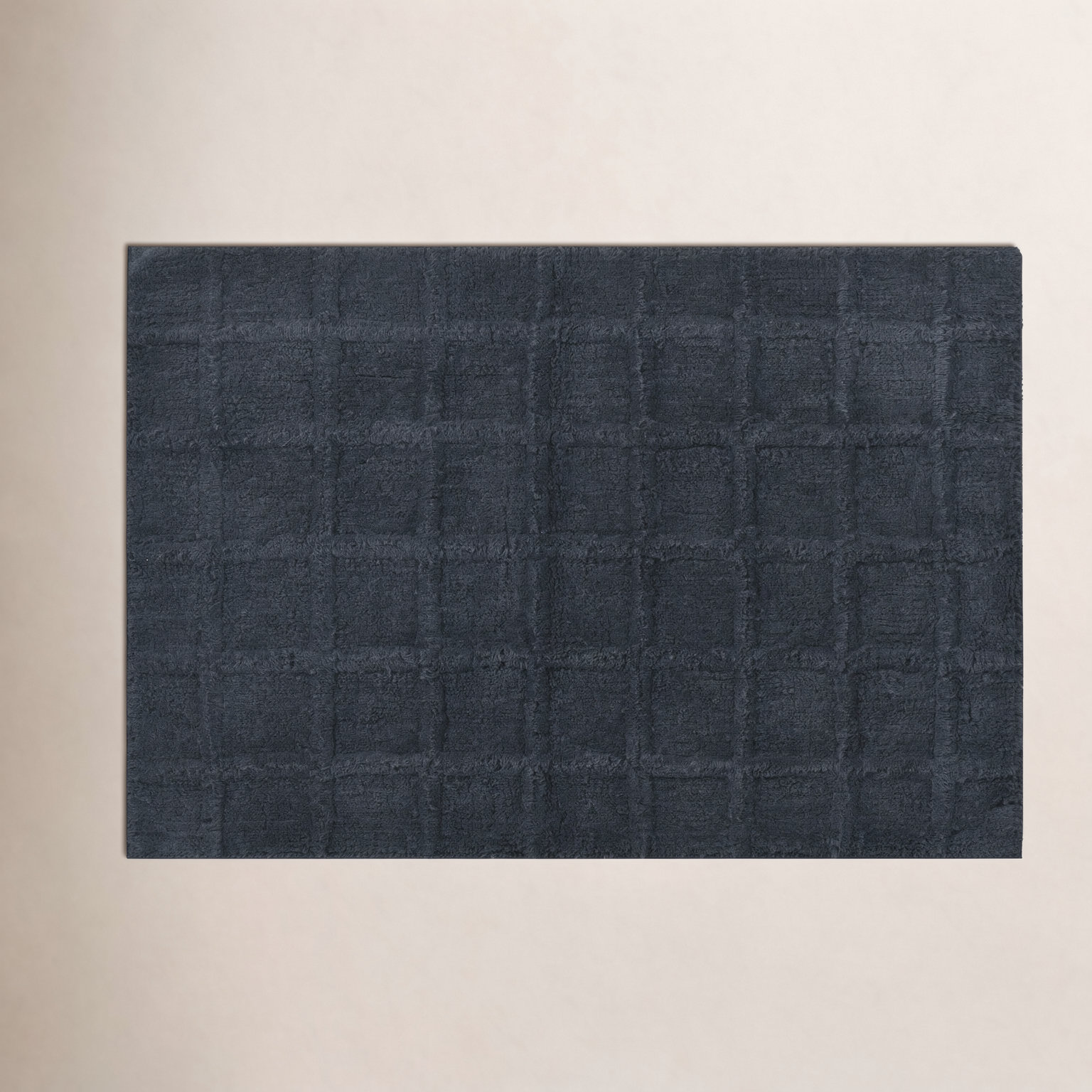 Carter Cotton Bath Rug, Navy