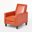 Fauteuil inclinable à dossier inclinable orange