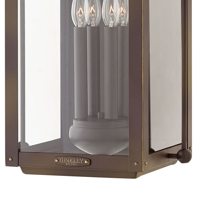 Anchorage 4-Light Outdoor Wall Lantern, Light Oiled Bronze, 13" W x 25" H