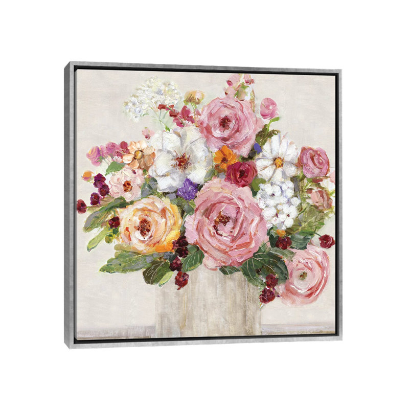 «Becoming Blush II» par Sally Swatland - reproduction d'art, Pas de tapis, H 18 po x l 18 po x 1,5 po