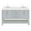 ARIEL Magnolia 60 Double Sink Bathroom Vanity with Top-25694197