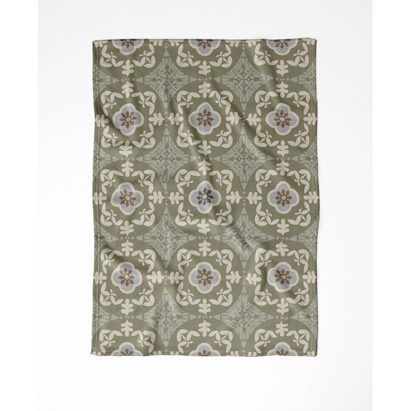 Couverture légère en velours Edan, 80" L x 60" W, Vert