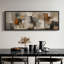 Impression sur toile encadrée abstraite extra large beige et gris-922431463-922431457