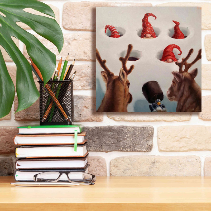 «Epic Graffiti» «WhackAnElf» par Lucia Heffernan, art mural sur toile, H 12 po x l 12 po x P 0,75 po