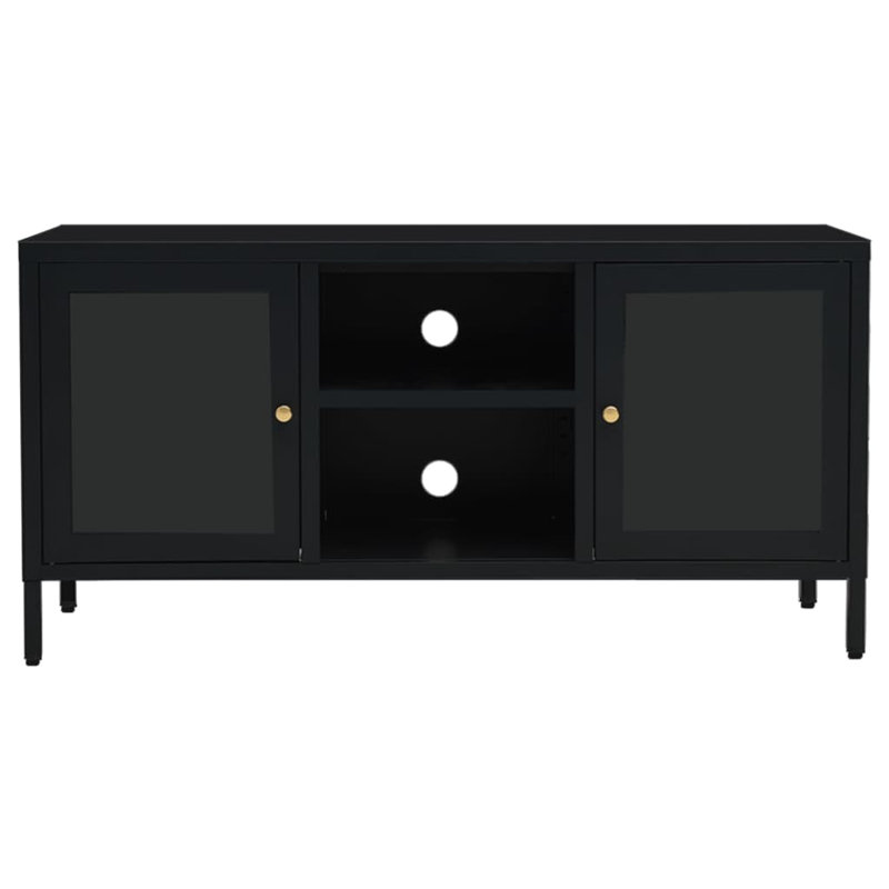 Graue Unfinished TV Stand for TVs up to 32", Black